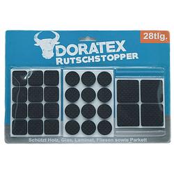 Foto van Doratex meubel/vloerbeschermers - 28-delig - zwart - zelfklevend - antislip - meubelviltjes