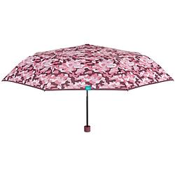 Foto van Perletti paraplu camouflage dames 97 cm microvezel roze