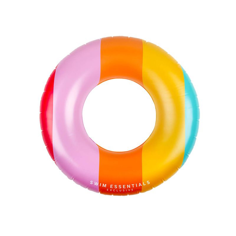 Foto van Swim essentials zwemband zwemring regenboog 90 cm