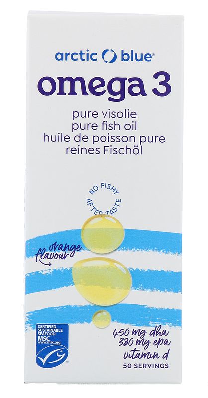 Foto van Arctic blue pure arctische visolie met vitamine d -high dose