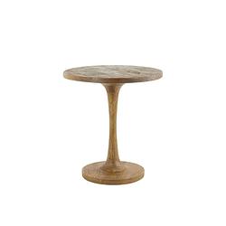 Foto van Side table 50x55 cm bicaba wood matt dark brown