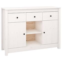 Foto van Vidaxl dressoir 100x35x74,5 cm massief grenenhout wit