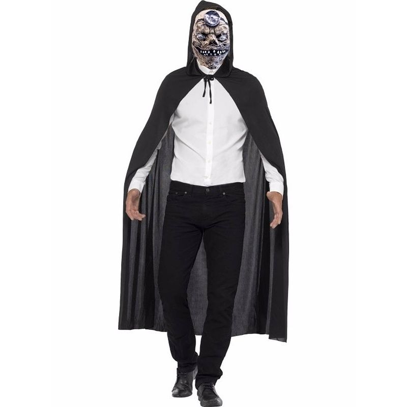 Foto van Halloween voordelig halloween kostuum cape en mad doctor masker - carnavalskostuums