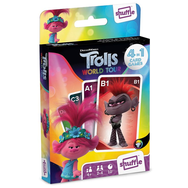 Foto van Dreamworks kaartspel 4-in-1 trolls ii karton 32-delig