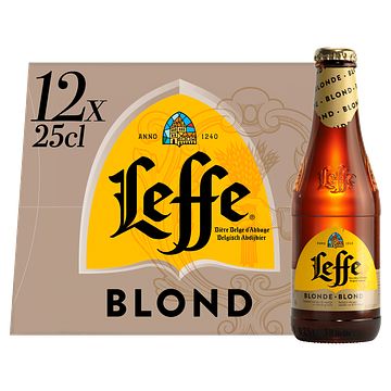 Foto van Leffe blond flessen 12 x 25cl bij jumbo