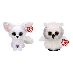 Foto van Ty - knuffel - beanie boo's - phoenix fox & austin owl