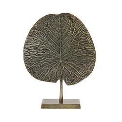 Foto van Light&living ornament op voet 34x9x43 cm leaf antiek brons
