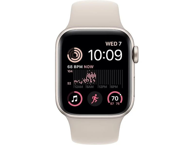 Foto van Apple watch se (2022) 40mm starlight aluminium sportband s/m