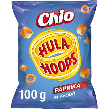 Foto van Chio hula hoops paprika flavour aardappelsnack 100g bij jumbo