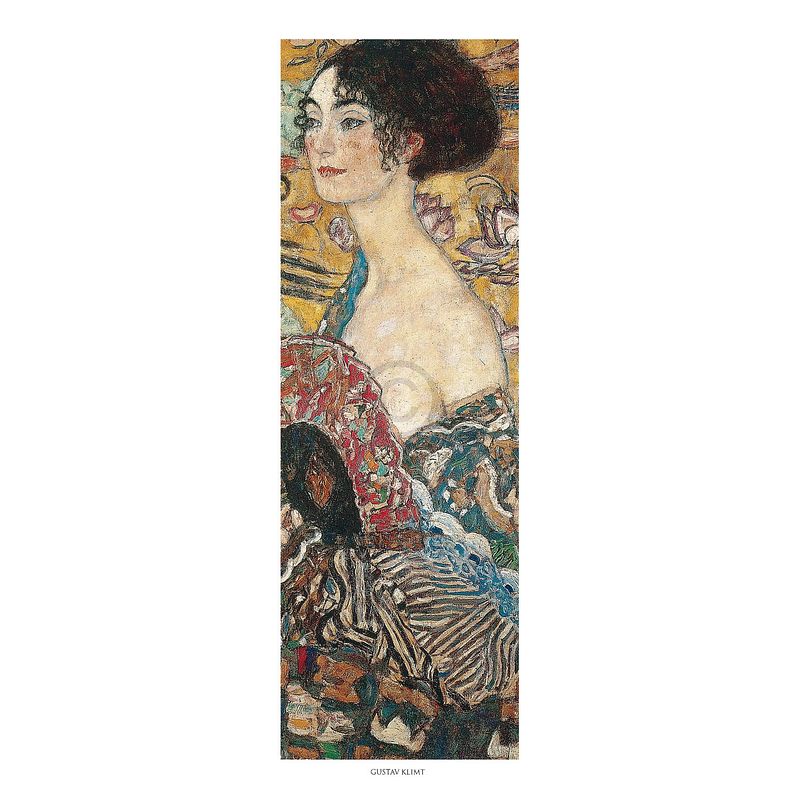 Foto van Gustav klimt - segnora con ventaglio kunstdruk 20x50cm