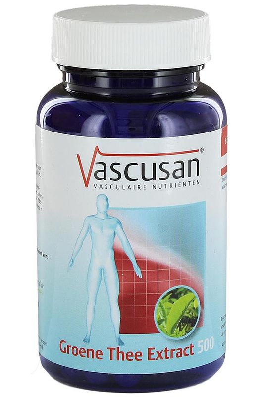 Foto van Vascusan groene thee extract 500mg capsules 60st