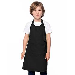 Foto van Basic keukenschort zwart voor kinderen - keukenschorten
