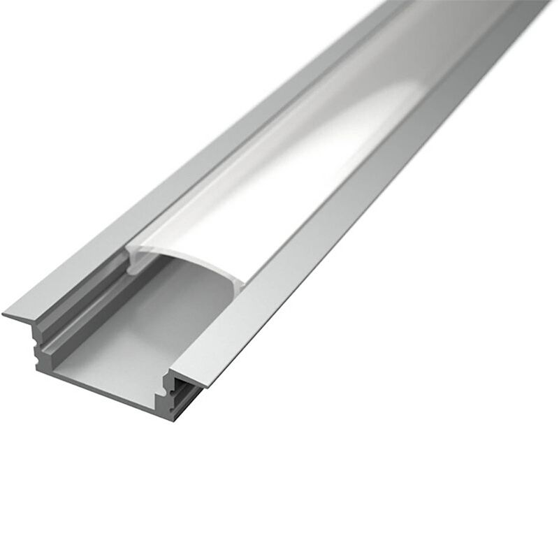 Foto van Led strip profiel - delectro profi - aluminium - 1 meter - 25x7mm - inbouw