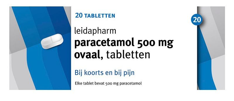 Foto van Leida paracetamol ovaal 500mg