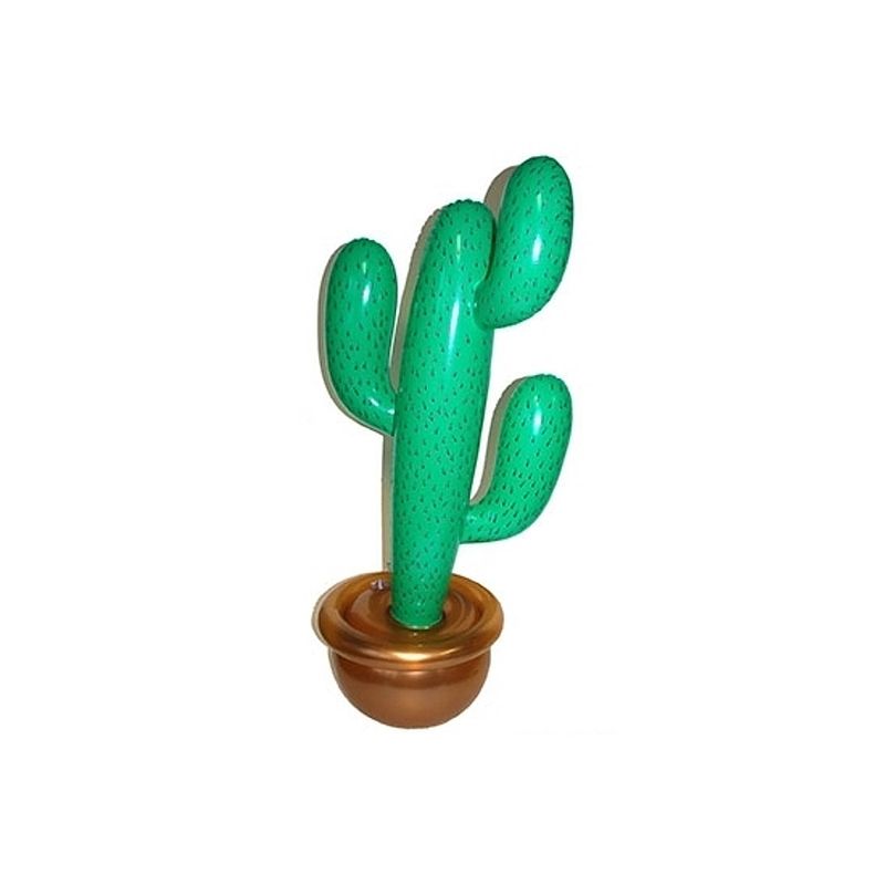 Foto van Mexicaanse cactus plant opblaasbaar 90 cm - opblaasfiguren