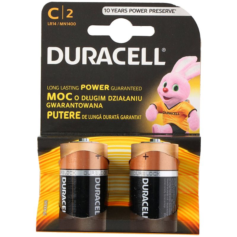 Foto van Duracell plus c/lr14 2 st.