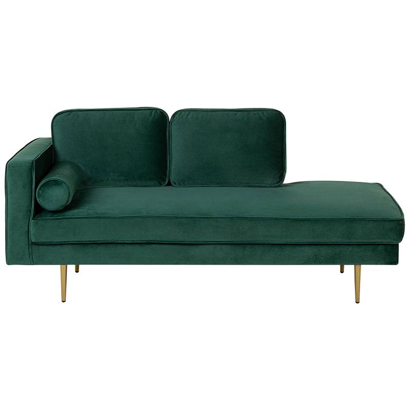 Foto van Beliani miramas - chaise longue-groen-fluweel