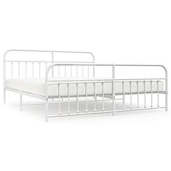 Foto van The living store bedframe classic - metalen constructie - metalen latten en poten - extra opbergruimte - functioneel