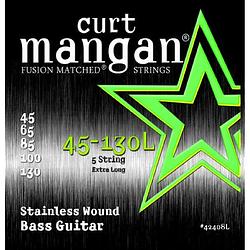 Foto van Curt mangan stainless 45-130 ex-long 5-string snarenset voor 5-snarige elektrische basgitaar