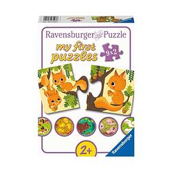 Foto van Ravensburger kinderpuzzel my first puzzles dieren en hun kleintjes - 9 x 2 stukjes