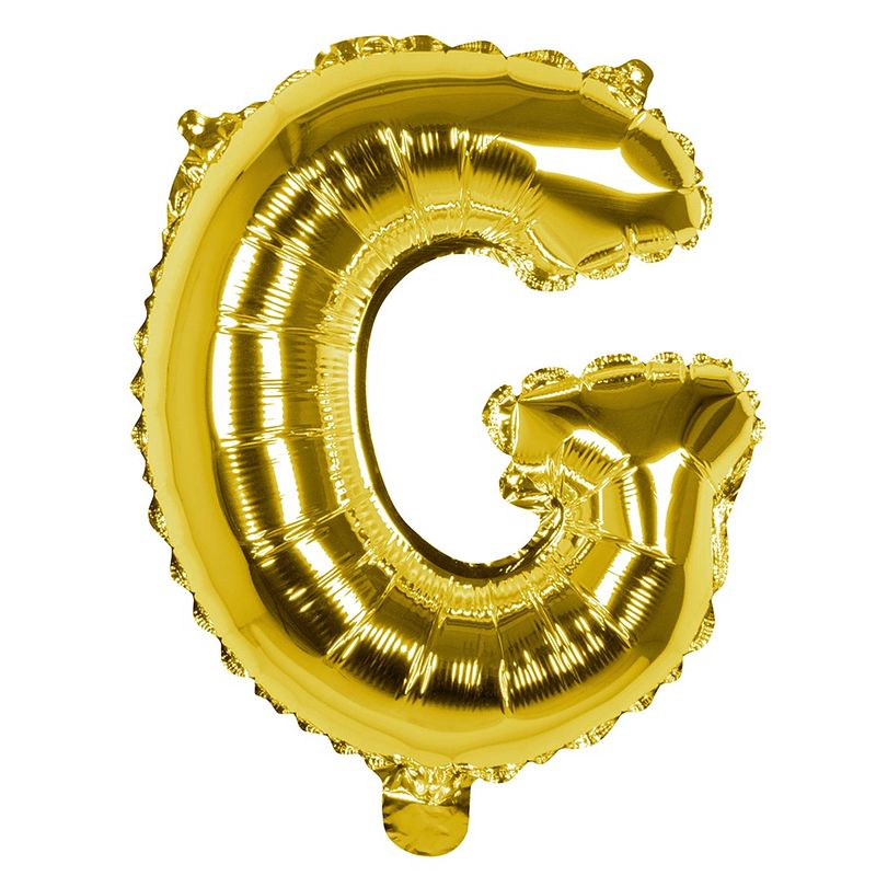 Foto van Boland folieballon letter g 36 cm goud