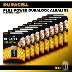 Foto van Duracell 9v alkaline batterij - 10 stuks