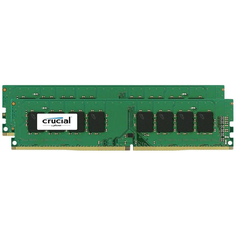 Foto van Crucial 2x16gb ddr4 werkgeheugenset voor pc ddr4 32 gb 2 x 16 gb 2400 mhz 288-pins dimm cl17 ct2k16g4dfd824a