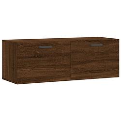 Foto van The living store wandkast - bruineiken - 100x36.5x35 cm - duurzaam bewerkt hout