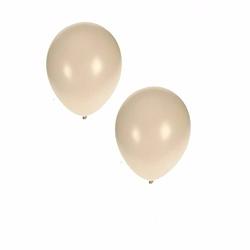 Foto van 50x stuks metallic witte ballonnen 36 cm - ballonnen