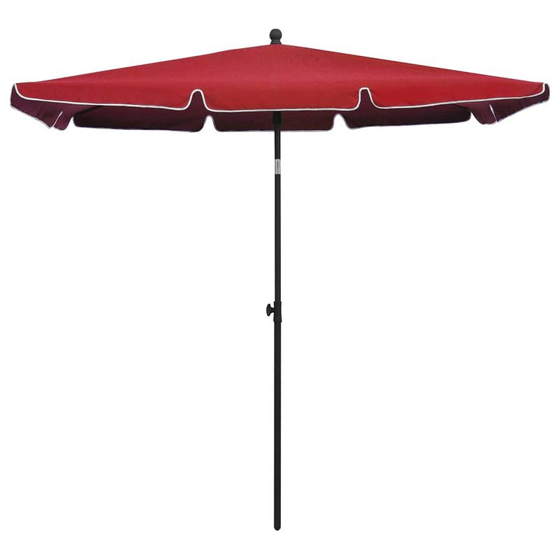 Foto van The living store parasol zira - tuinparasol - 210 x 140 x 238 cm - bordeau - polyester/staal - zwengelsysteem