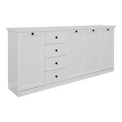 Foto van Brax dressoir 4 deuren en 4 lades, wit.