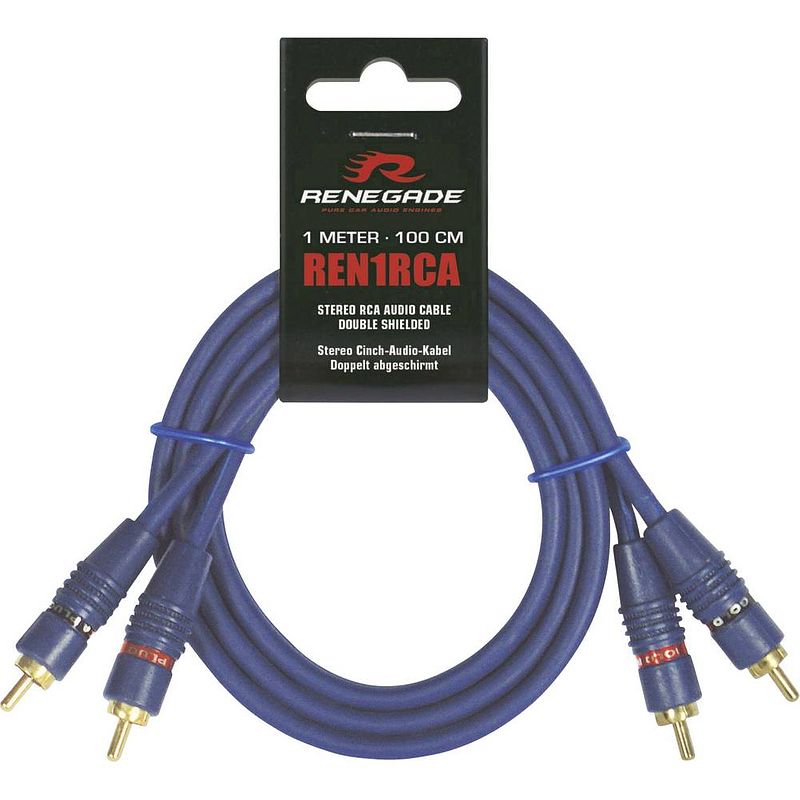 Foto van Renegade ren1rca cinch-kabel 1.00 m [2x cinch-stekker - 2x cinch-stekker]