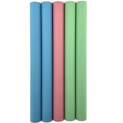 Foto van Inpakpapier cadeaupapier - 5 rollen - blauw, groen, roze - 4 meter x 35 cm