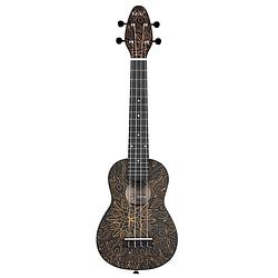 Foto van Ortega keiki k2ss-okc soprano size ukulele orange kaleidoscope sopraan ukelele set