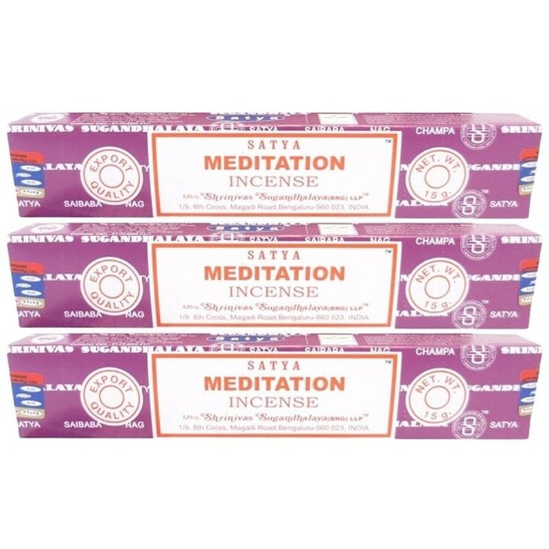 Foto van 3x nag champa wierook meditation 15 gram - wierookstokjes