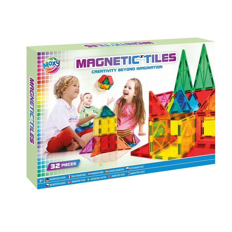 Foto van Magnetic tiles magneetset 32-delig