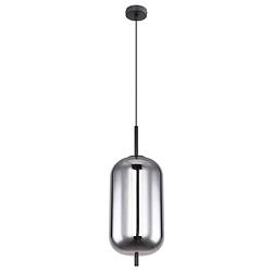 Foto van Industriële hanglamp blacky - l:22cm - e27 - metaal - zwart