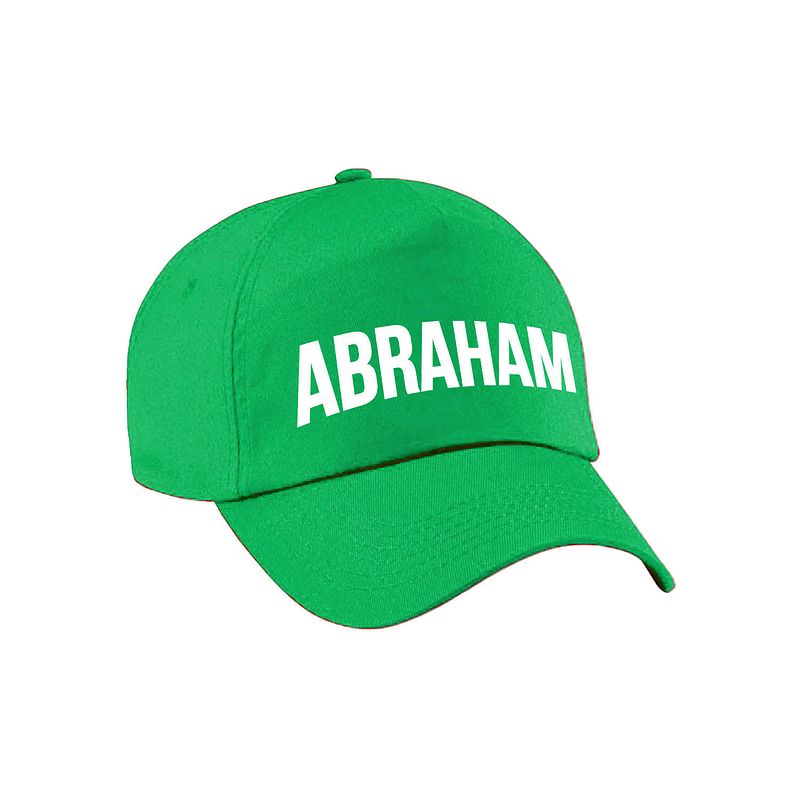 Foto van Abraham cadeau pet /cap groen voor heren - verkleedhoofddeksels