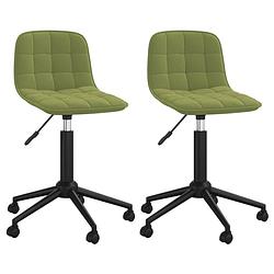 Foto van The living store draaibare eetkamerstoelen - fluweel - lichtgroen - gepoedercoat staal - 42.5 x 45 x (69-80.5) cm