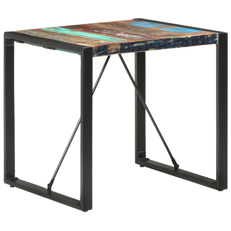 Foto van Vidaxl eettafel 80x80x75 cm massief gerecycled hout