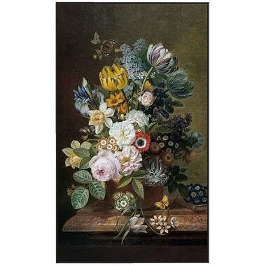 Foto van Schilderij bloemen - multikleur - 118x70 cm - leen bakker