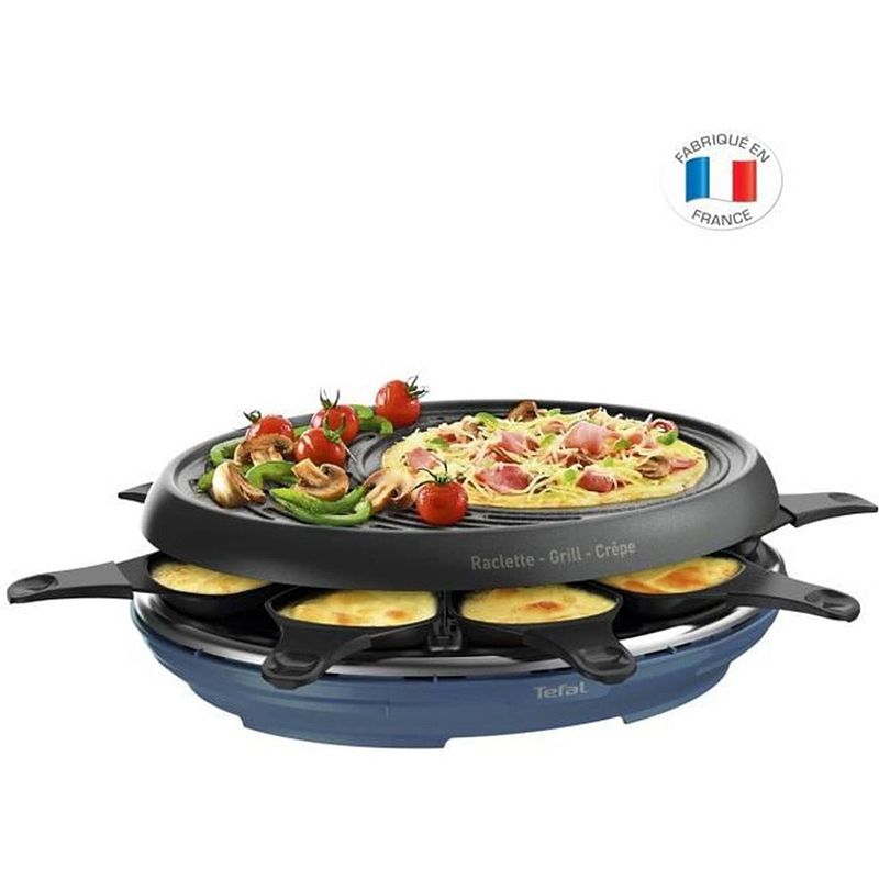 Foto van Tefal - colormania grill-pannenkoeken re310401 - 8 personen met kopjes - staalblauw