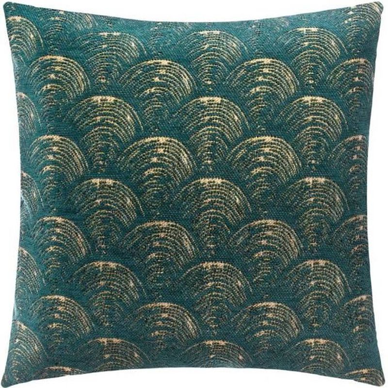 Foto van Art deco chenille kussenhoes - 40 x 40 cm - groen