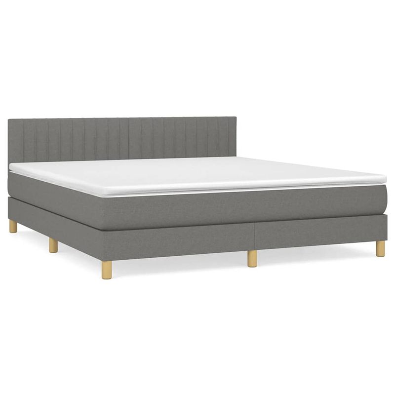 Foto van The living store boxspring bed - pocketvering - 180x200 cm - donkergrijs