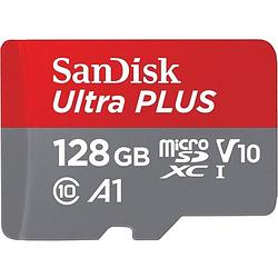 Foto van Sandisk micro sd geheugenkaart ultra plus 128gb