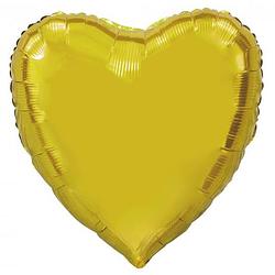 Foto van Wefiesta folieballon hartvorm xl 36 cm goud
