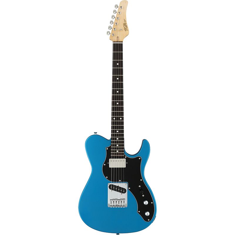 Foto van Fgn guitars boundary iliad sapphire blue metallic elektrische gitaar met gigbag