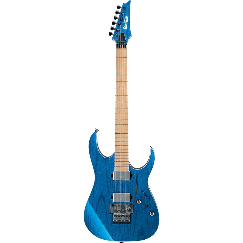 Foto van Ibanez rg5120m prestige frozen ocean met koffer