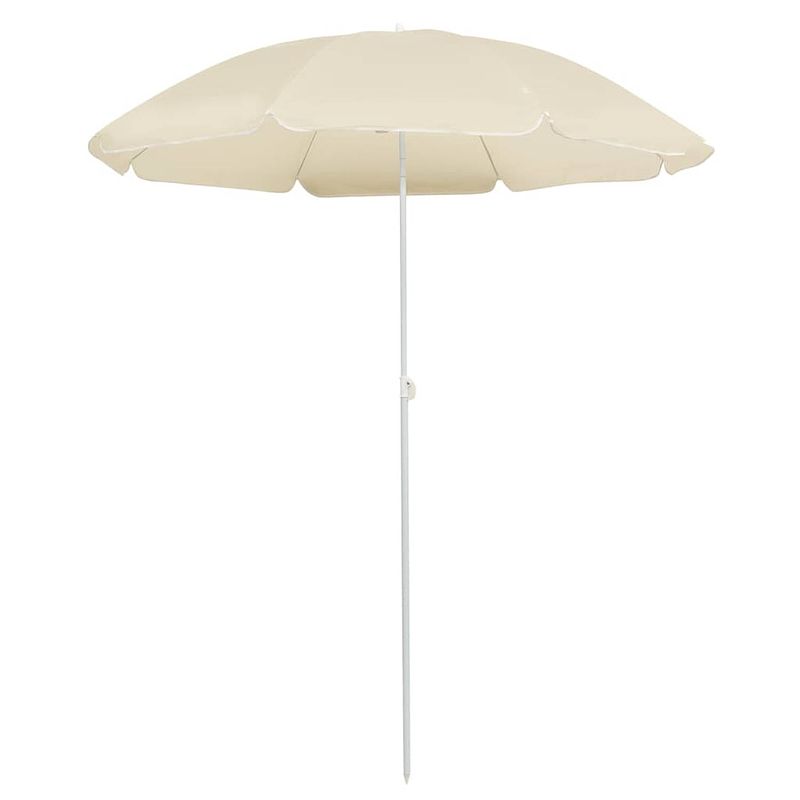 Foto van Vidaxl parasol met stalen paal 180 cm zandkleurig