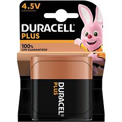 Foto van Duracell batterij plus 100% 4,5v, op blister 10 stuks